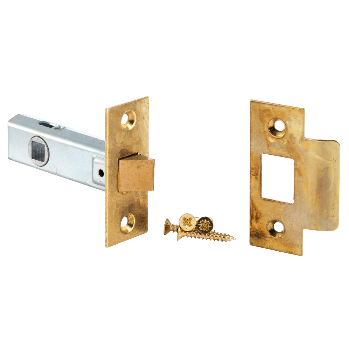 IRONZONE Tubular Mortice Latch 64mm - Polished Brass