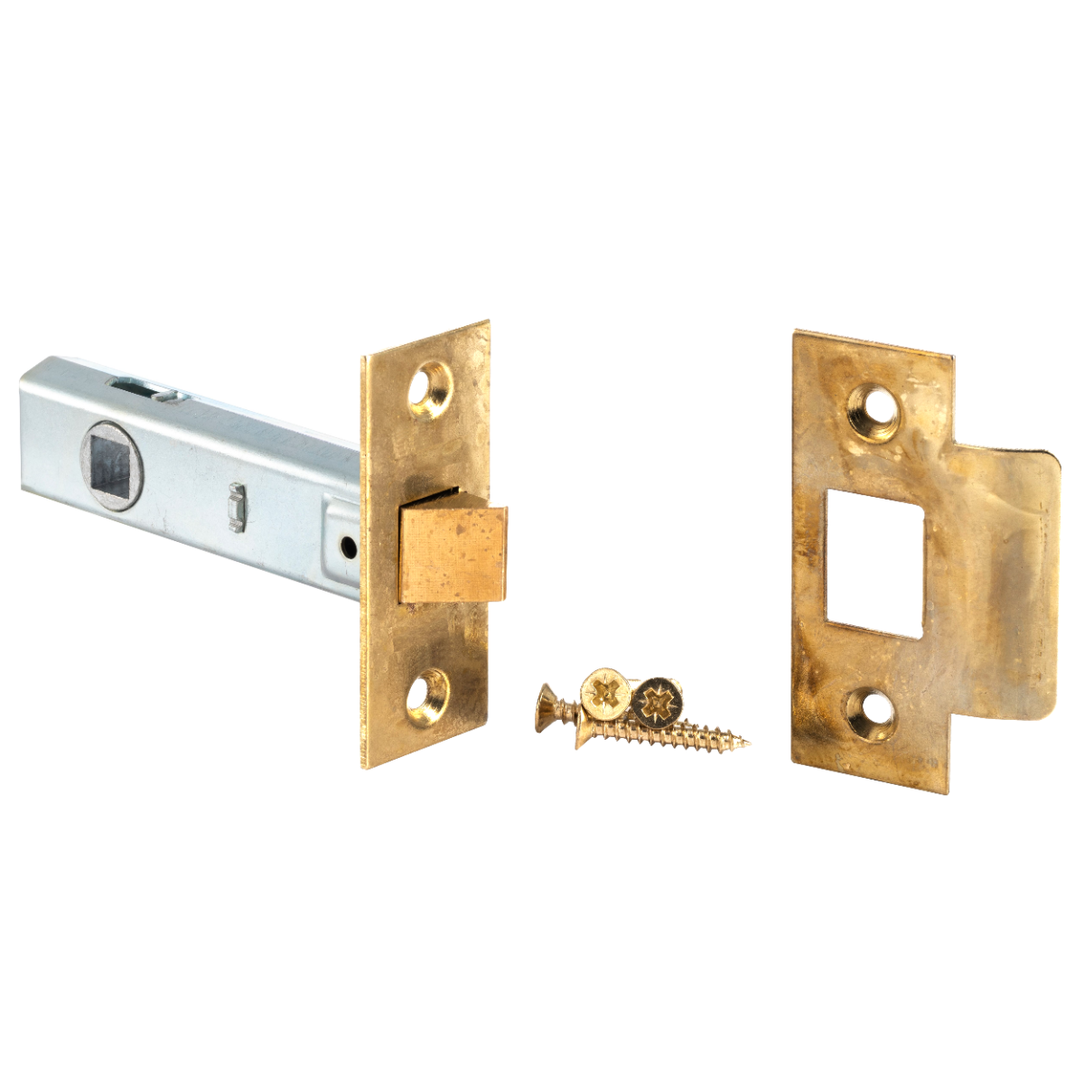 IRONZONE Tubular Mortice Latch 76mm - Polished Brass
