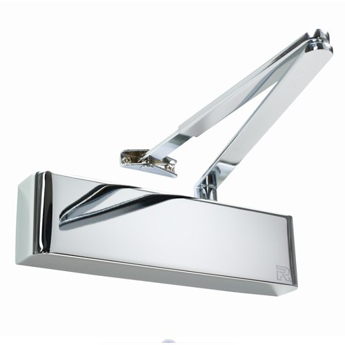 Rutland TS.5204 Door Closer DABC c/w Semi-Radius Cover, Flatbar Armset Polished Nickel