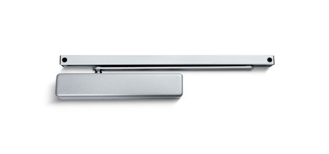 Geze TS3000B Slim Cam Action Fire Overhead Door Closer Size 2-4 Complete with Arm and guide Rail Satin Stainless Steel