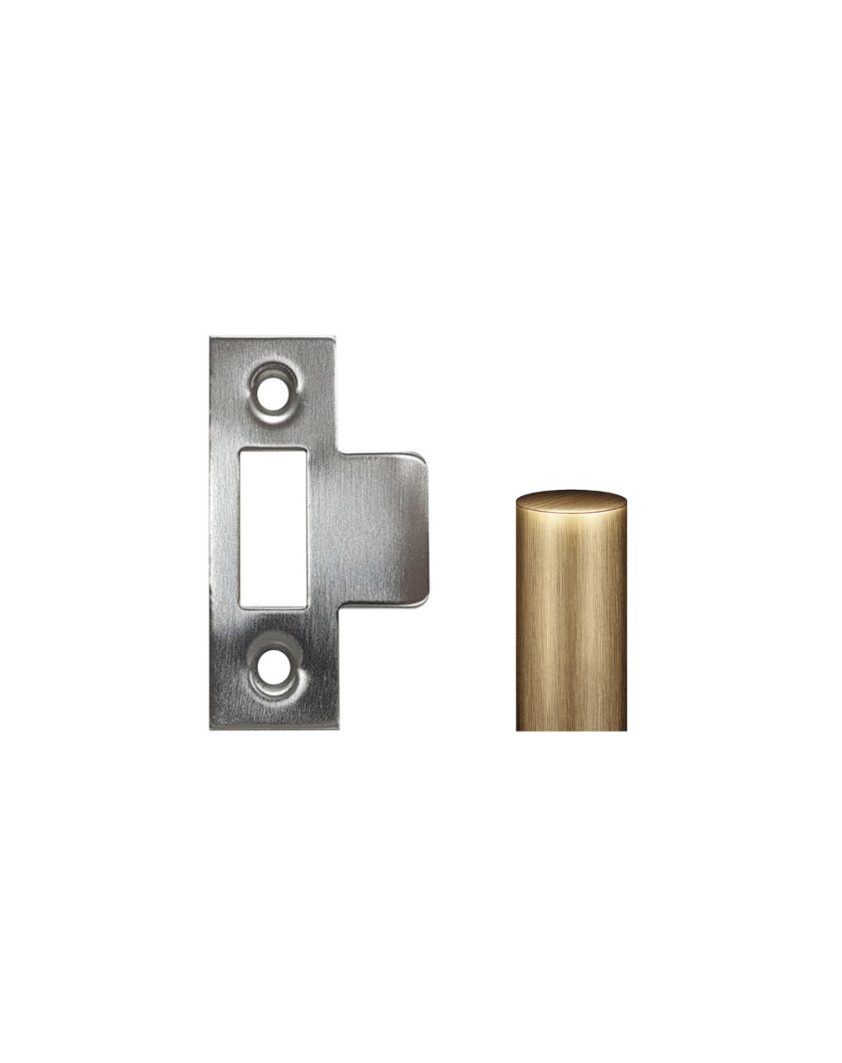 Imperial Locks Strike Plate Type E Antique Brass