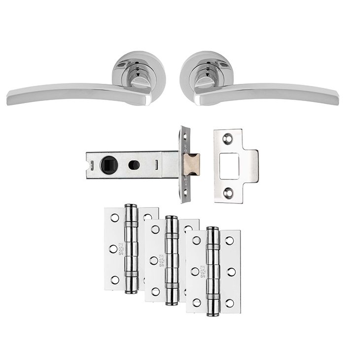 Carlisle Brass UDP009CP/INTB Tavira Latch Pack - Ultimate Door Pack Polished Chrome