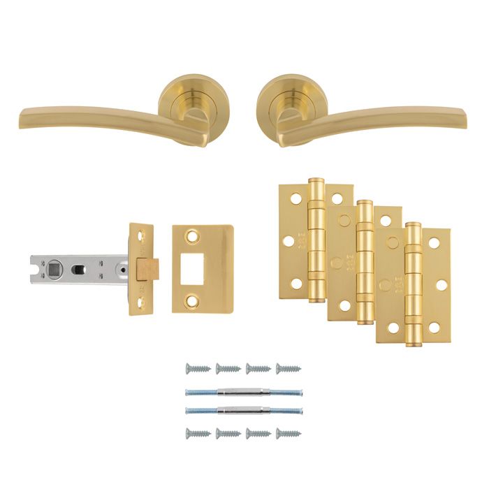 Carlisle Brass Tavira Latch Pack - Ultimate Door Pack UDP009SB/INTB Satin Brass