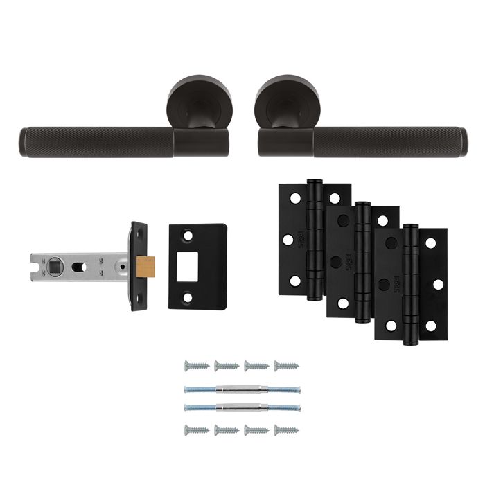 SEROZZETTA Lagos Latch Pack - Ultimate Door Handle Pack Matt Black
