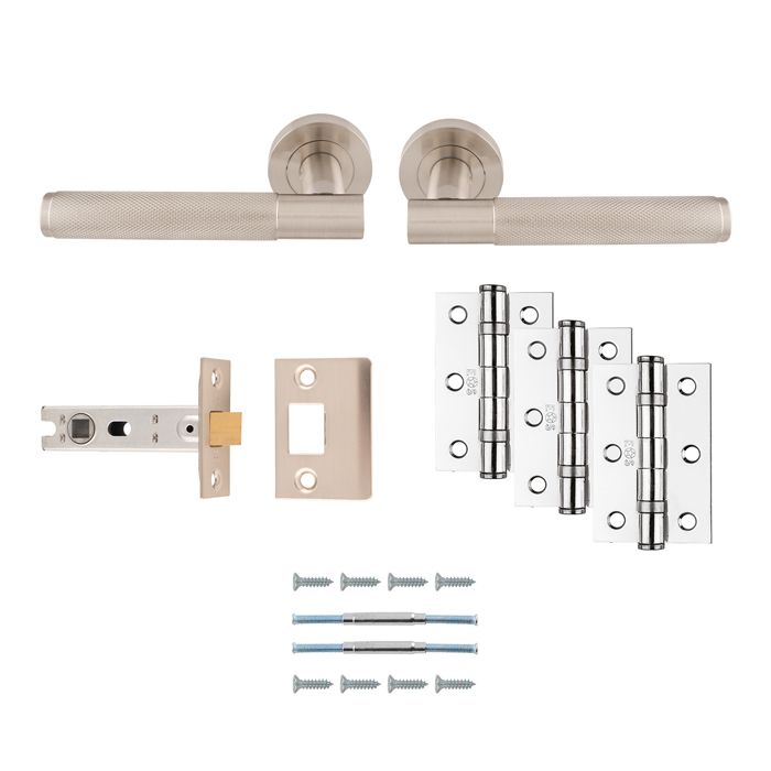 SEROZZETTA Lagos Latch Pack - Ultimate Door Handle Pack Satin Nickel