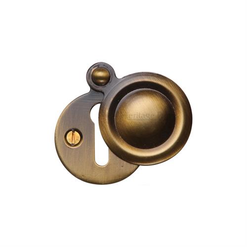 Heritage Brass V1020-AT Covered Keyhole Round Antique finish