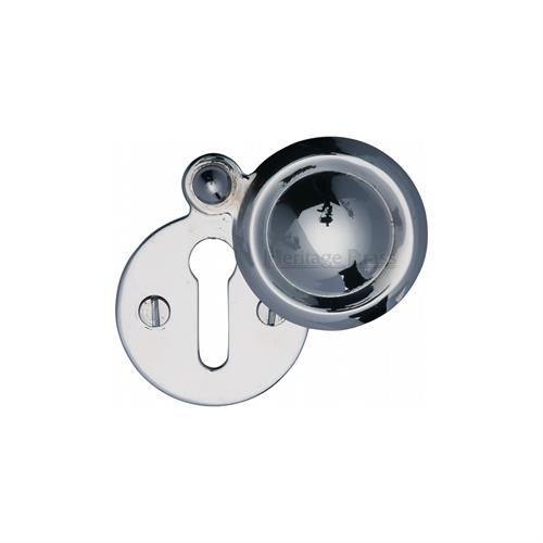 Heritage Brass V1020-PC Covered Keyhole Round Polished Chrome finish