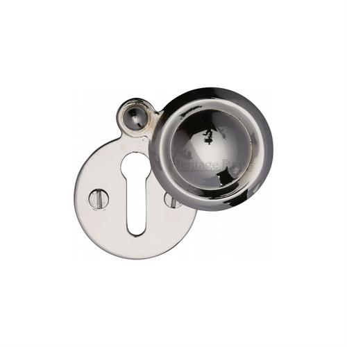 Heritage Brass V1020-PNF Covered Keyhole Round Polished Nickel finish
