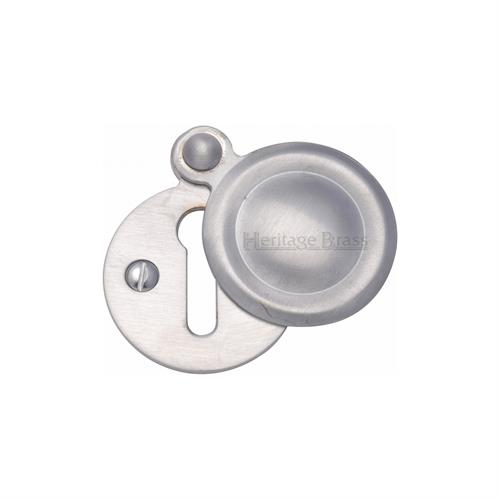 Heritage Brass V1020-SC Covered Keyhole Round Satin Chrome finish