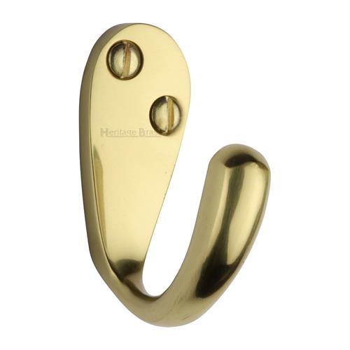 Heritage Brass V1040-PB Single Robe Hook Polished Brass finish