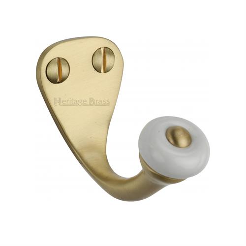 Heritage Brass V1044-SB Single Robe Hook Satin Brass Finish