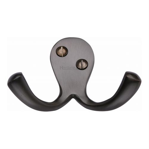 Heritage Brass V1060-MB Double Coat Hook Matt Bronze finish