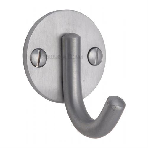 Heritage Brass V1064-SC Single Robe Hook Satin Chrome finish