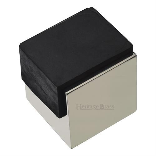 Heritage Brass V1082-PNF Door Stop Square Floor Mounted Design Polished Nickel Finish