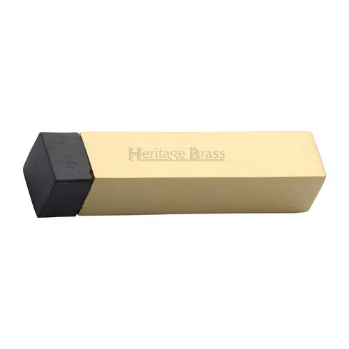 Heritage Brass V1084-SB Door Stop Square Wall Mounted Design Satin Brass Finish