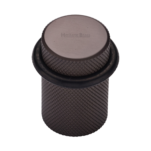 Heritage Brass Round Door Stop 45mm Knurled Matt Bronze  finish V1085-MB