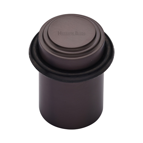 Heritage Brass Round Door Stop 45mm Stepped Matt Bronze  finish V1086-MB