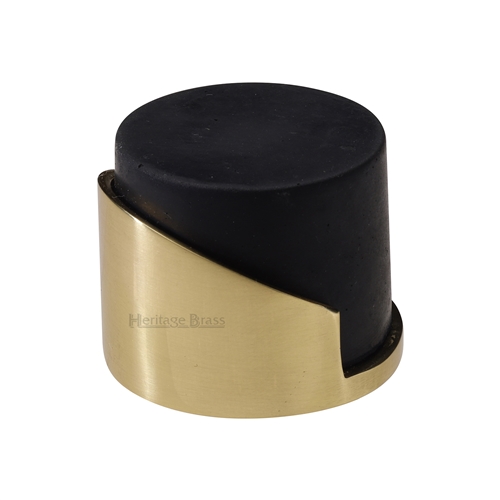 Heritage Brass Square-Round Mounted Door Stop Polished Brass finish V1087-PB