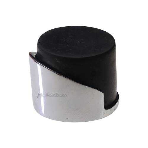 Heritage Brass Square-Round Mounted Door Stop Polished Chrome finish
 V1087-PC
