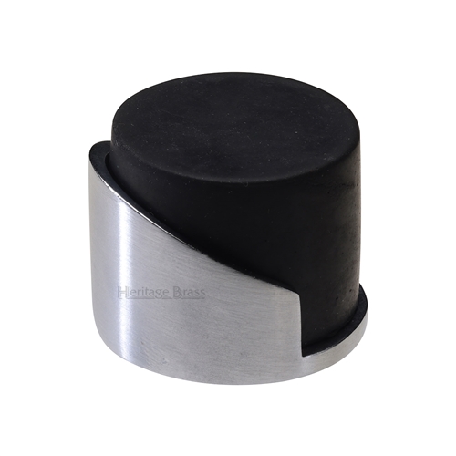 Heritage Brass Square-Round Mounted Door Stop Satin Chrome finish
 V1087-SC