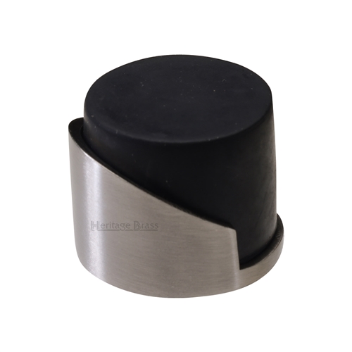 Heritage Brass Square-Round Mounted Door Stop Satin Nickel finish V1087-SN