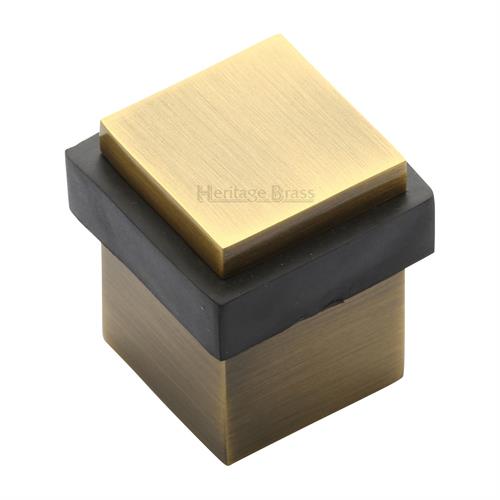 Heritage Brass V1089-AT Door Stop Square Floor Mounted Design Antique Finish