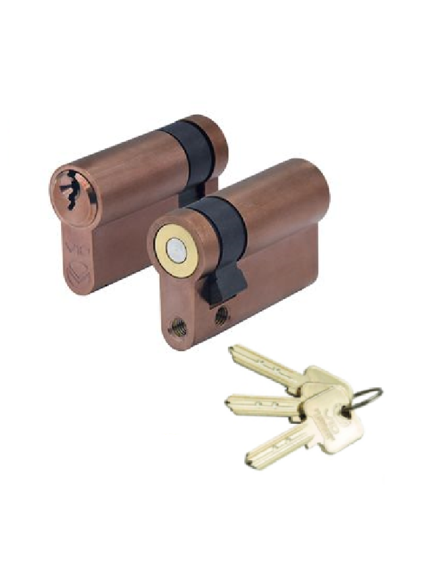 Zoo Hardware Vier V10 Euro Single Cylinder 46mm Keyed Alike Bronze V10EP46SBRKA