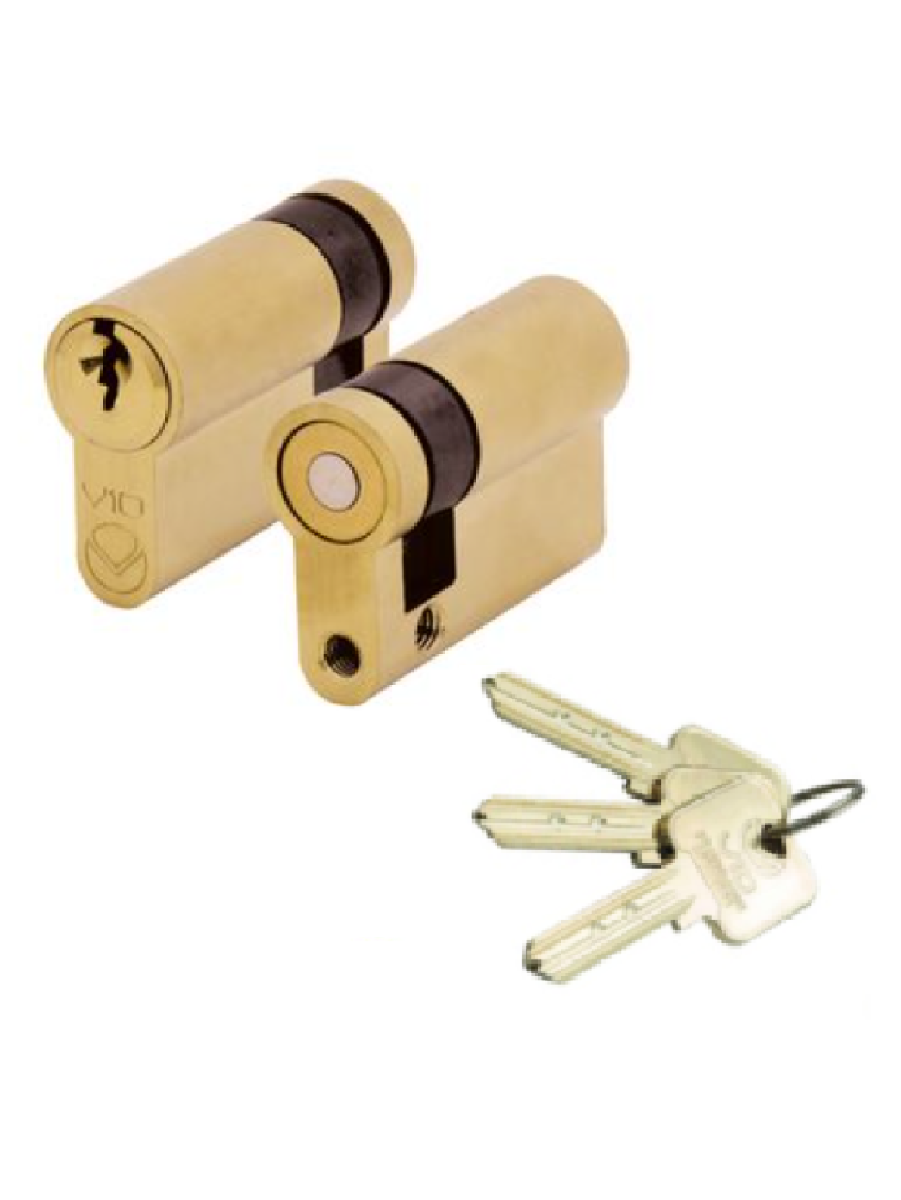 Zoo Hardware Vier V10 Euro Single Cylinder 46mm Keyed Alike Satin V10EP46SSBKA