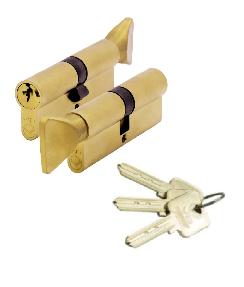 Zoo Hardware Vier V10 Euro Cylinder and Turn 90mm Master Keyed Satin V10EP90CTSBMK