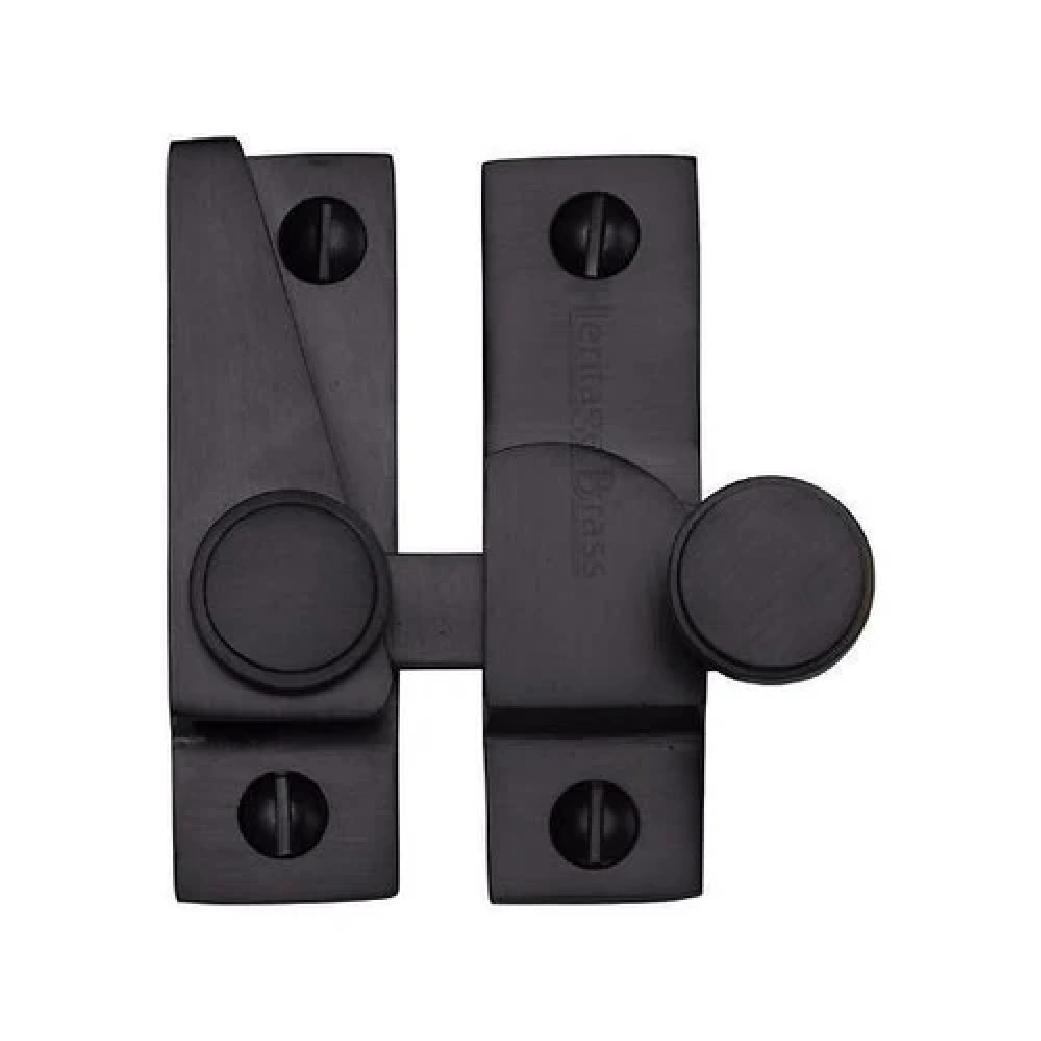 Heritage Brass Sash Fastener Lockable - V1106L Matt Black V1106L-BKMT