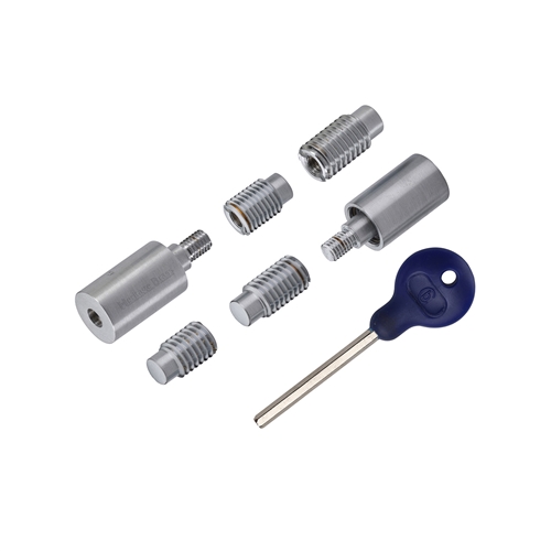 Heritage Brass Sash Window Stop (pair) with key Satin Chrome V1108-SC