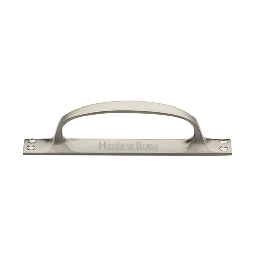 Heritage Brass V1142-SN Pull Handle on Plate Satin Nickel Finish