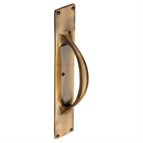 Heritage Brass V1155-AT Door Pull Handle on Plate Antique finish
