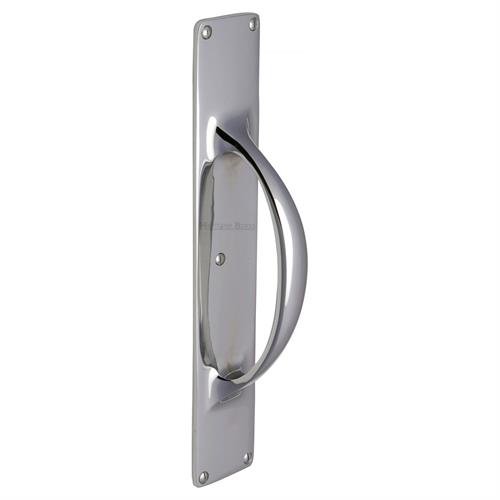 Heritage Brass V1155-PC Door Pull Handle on Plate Polished Chrome finish