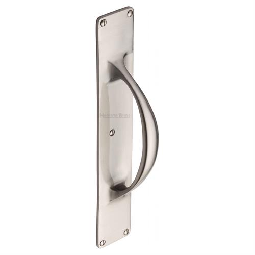 Heritage Brass V1155-SN Door Pull Handle on Plate Satin Nickel finish