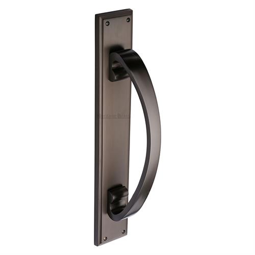 Heritage Brass V1162-MB Door Pull Handle on Plate Matt Bronze finish