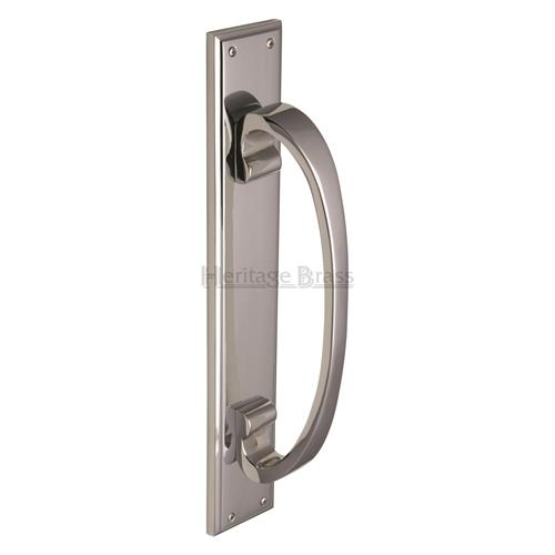 Heritage Brass V1162-PC Door Pull Handle on Plate Polished Chrome finish