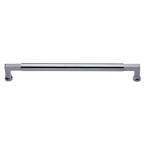 Heritage Brass V1312 305-PC Door Pull Handle Bauhaus Design 305mm Polished Chrome Finish