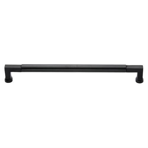 Heritage Brass Door Pull Handle Bauhaus Design 483mm Matt Black