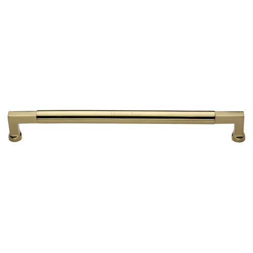 Heritage Brass Door Pull Handle Bauhaus Design 483mm Polished Brass
