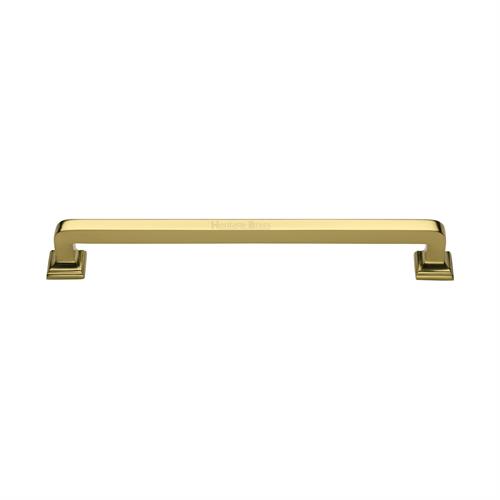 Heritage Brass Door Pull Handle Square Vintage Design 338mm&nbsp;Polished Brass