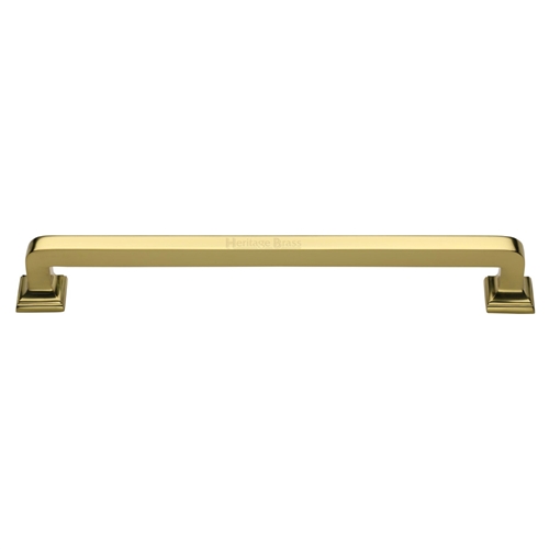 Heritage Brass Door Pull Handle Square Vintage Design 490mm Polished Brass