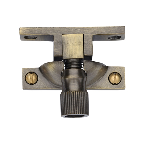 Heritage Brass Narrow Brighton Sash Fastener Antique Brass V2054-AT
