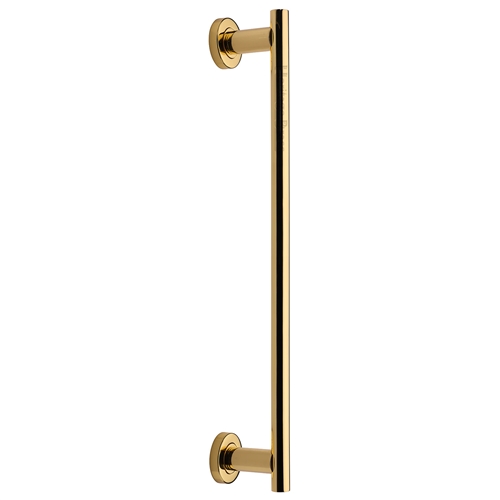 Heritage Brass V2057 489-PB 19mm Round Bar Door Pull Handle with base 489mm Polished Brass finish