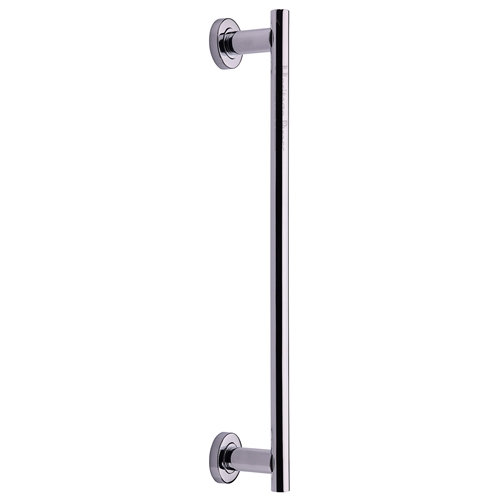 Heritage Brass V2057 489-PC 19mm Round Bar Door Pull Handle with base 489mm Polished Chrome finish
