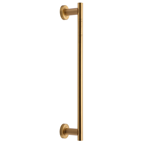 Heritage Brass V2057 489-SB 19mm Round Bar Door Pull Handle with base 489mm Satin Brass finish