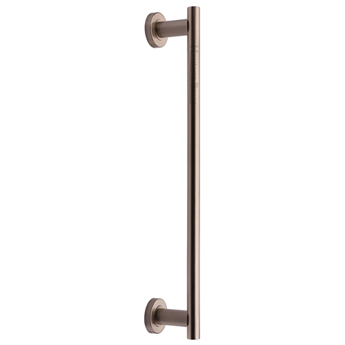 Heritage Brass V2057 489-SN 19mm Round Bar Door Pull Handle with base 489mm Satin Nickel finish