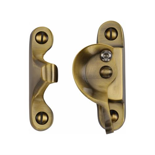 Heritage Brass V2060L-AT Fitch Pattern Sash Fastener Lockable Antique Finish