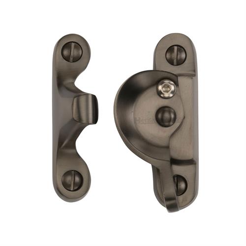 Heritage Brass V2060L-MB Fitch Pattern Sash Fastener Lockable Matt Bronze Finish