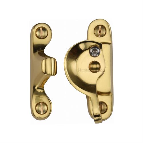 Heritage Brass V2060L-PB Fitch Pattern Sash Fastener Lockable Polished Brass Finish